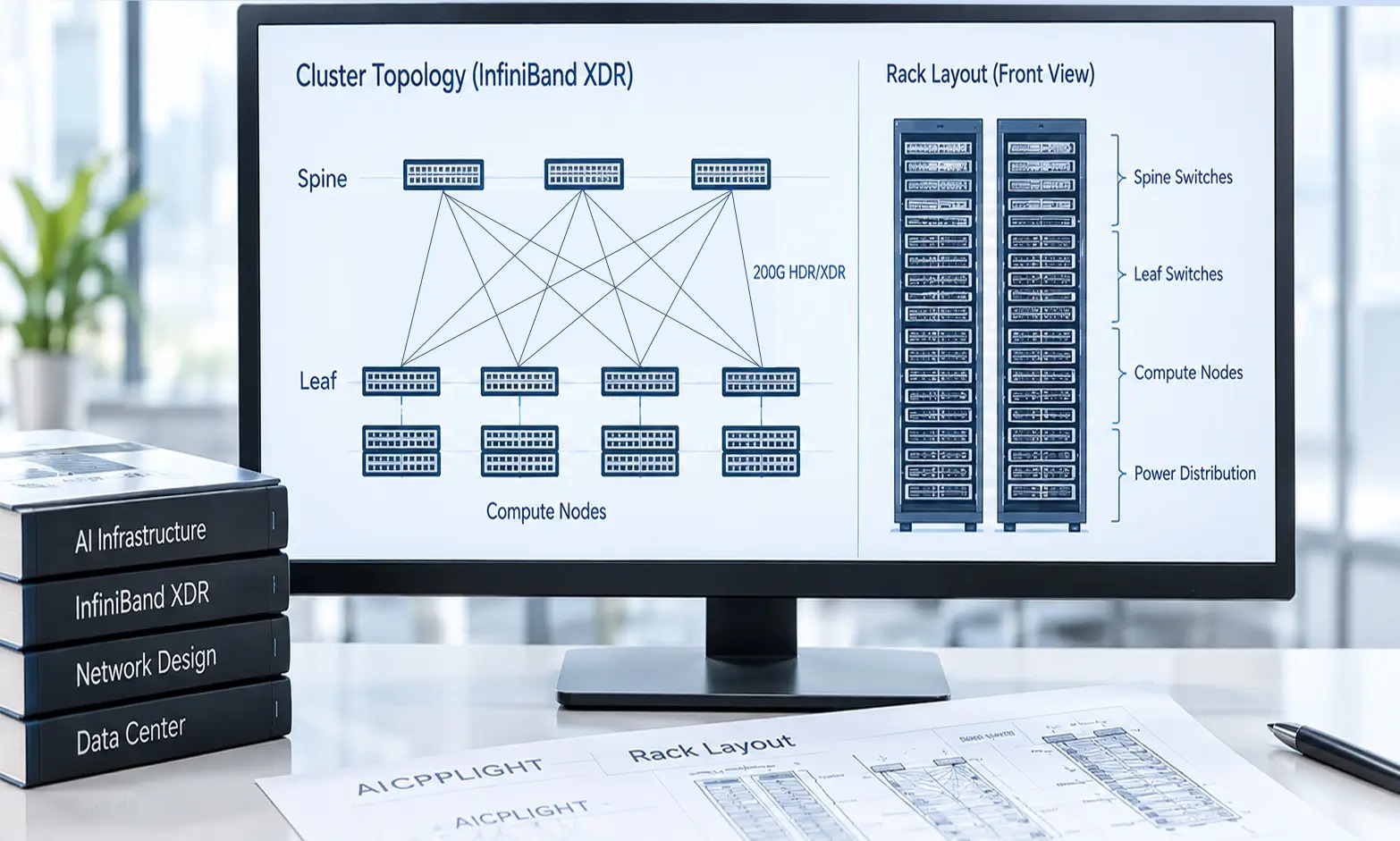 Network architecture and rack layout planning for a customer deployment
